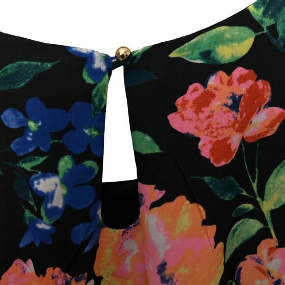 Women's One Clothing Floral Romper Side Pockets Stretch Waist SZ Small - Picture 2 of 6